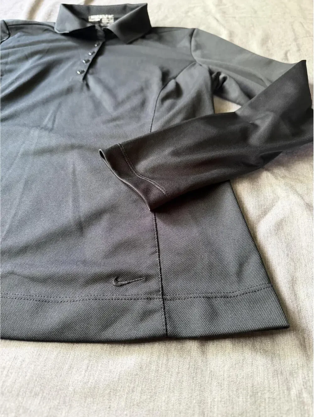 Nike Fit Dry Women's Large Long-Sleeve Black Polo